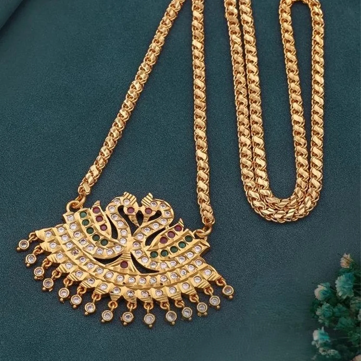 Antique Peacock Pendant Chain Necklace for Women
