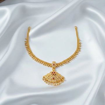 Minimal Gold Plated Drop Chain Necklace for Women