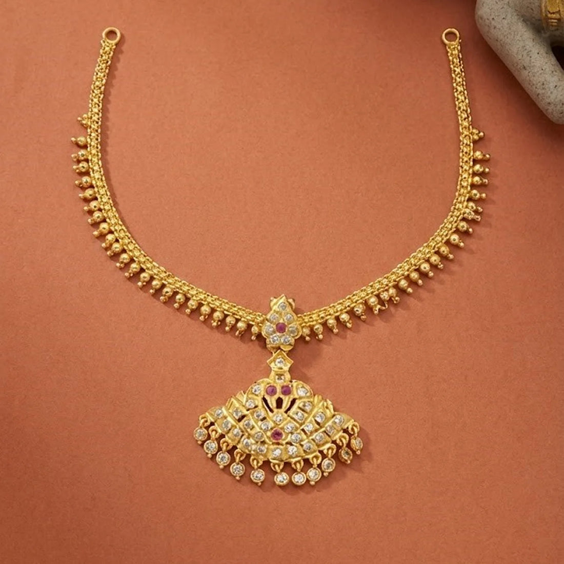 Minimal Gold Plated Drop Chain Necklace for Women