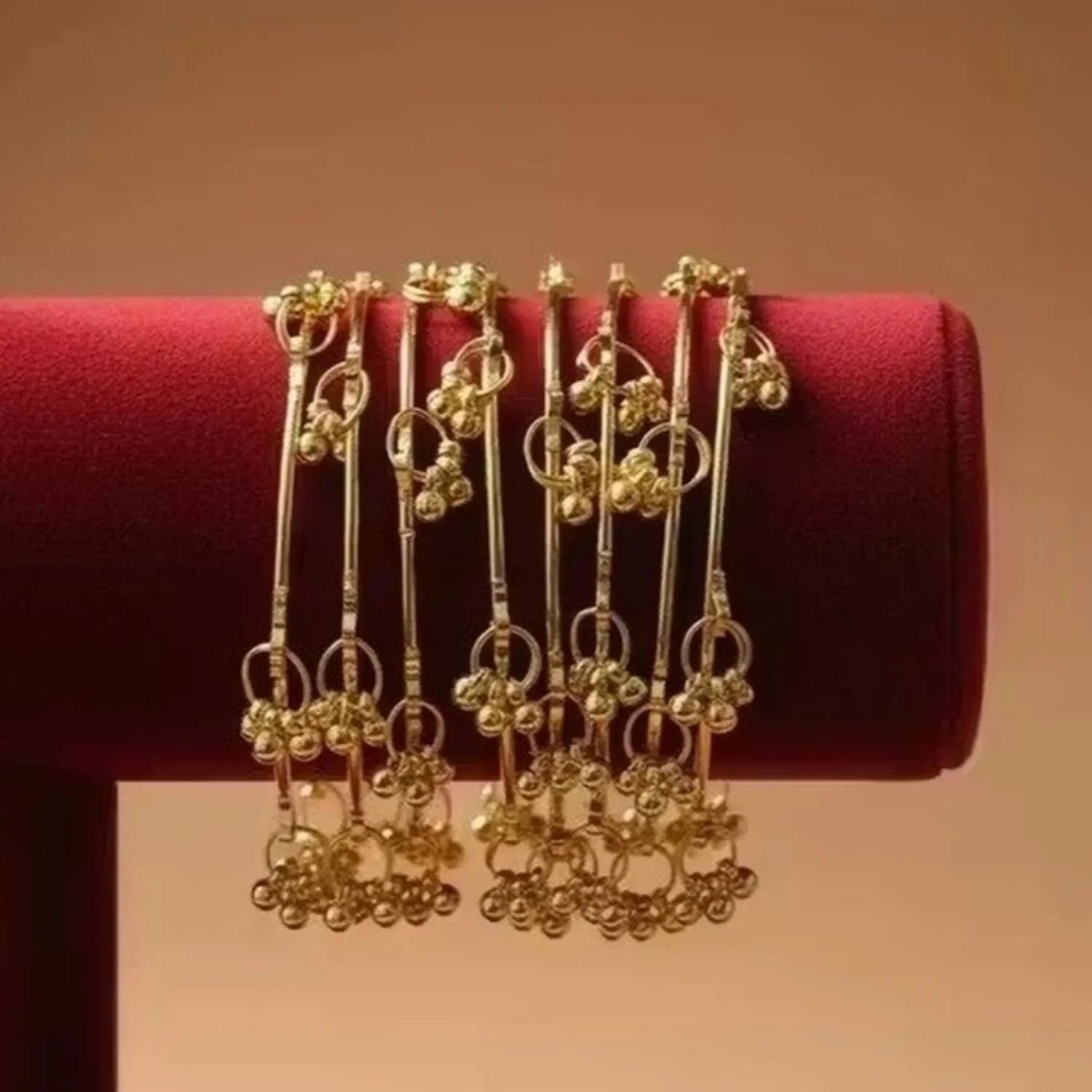 Gold Plated Floral Designer Bangles Set for Women