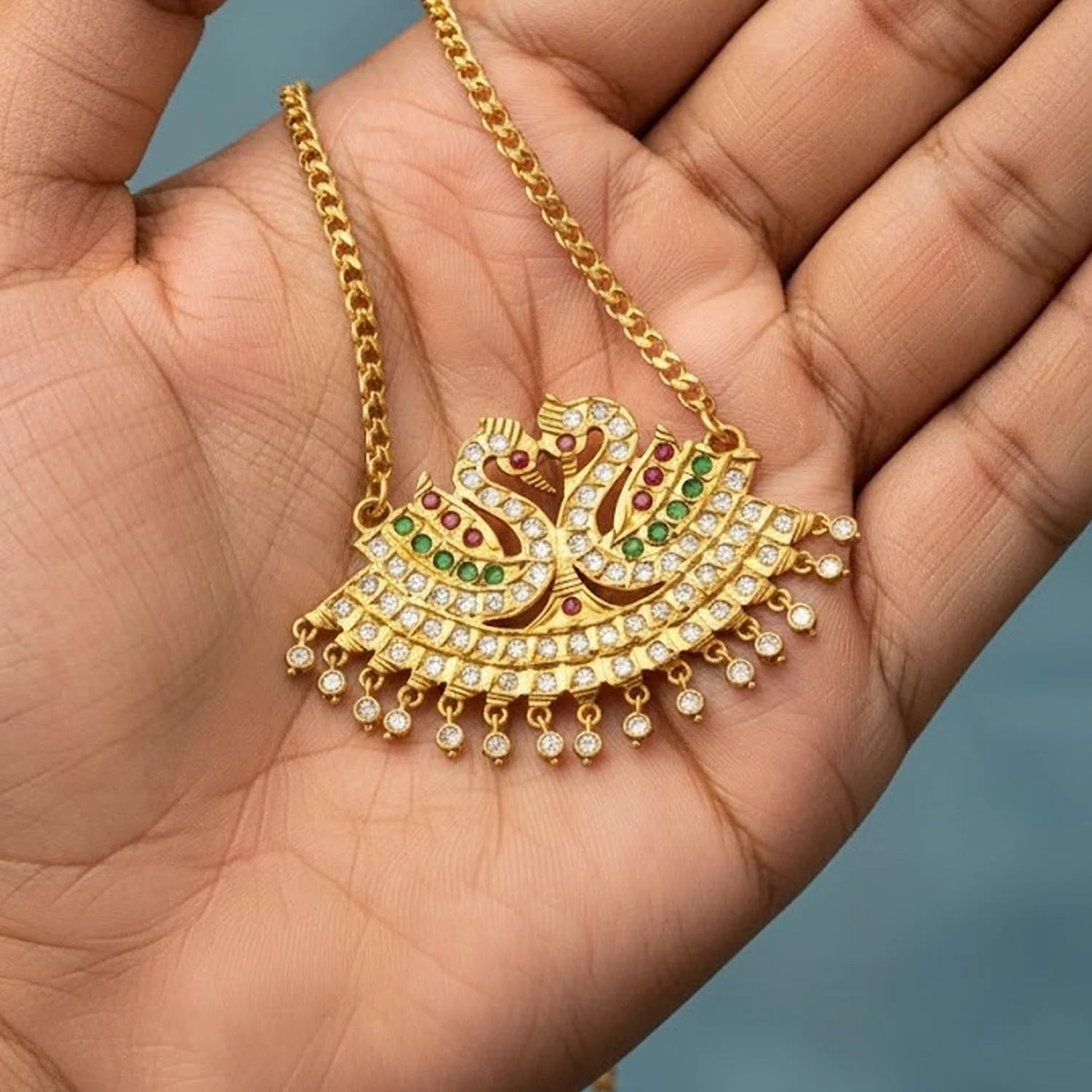 Antique Peacock Pendant Chain Necklace for Women