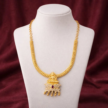 Gold Plated Temple Pendant Chain Necklace for Women