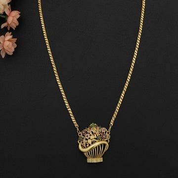 Traditional Fuldani Pendant Gold Chain Necklace for Women