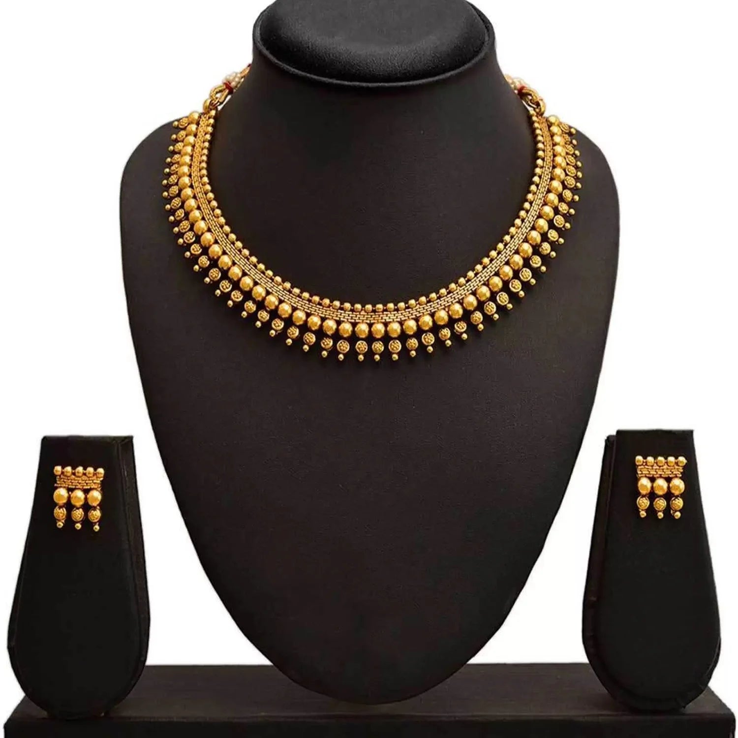 Minimal South Indian Gold Choker Set for Women