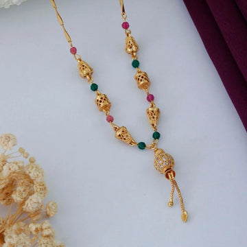 Traditional Gold Plated Multicolor Beads Mangalsutra Necklace for Women