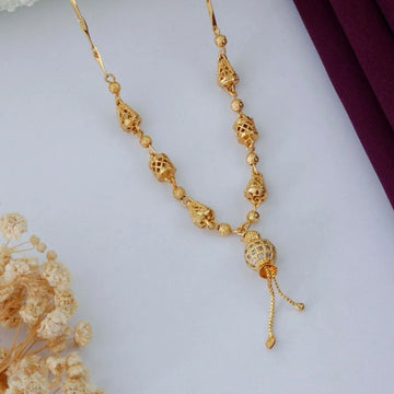 Traditional Gold Plated Designer Mangalsutra with Stone Studded Pendant