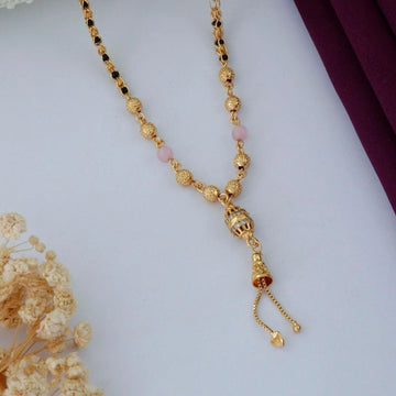 Pastel Beads Gold Plated Designer Mangalsutra