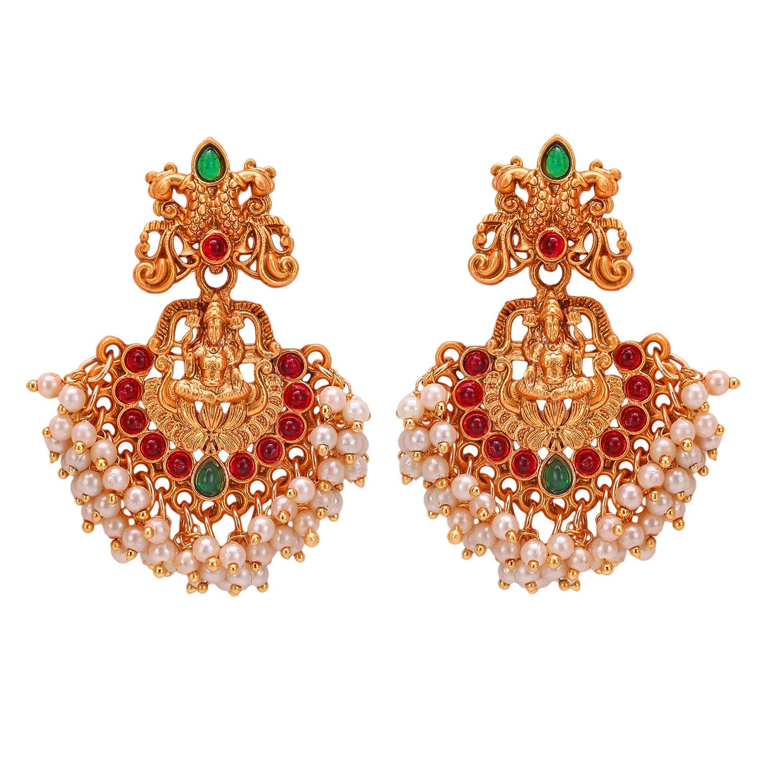 Temple Lakshmi Gold Plated Choker Set with Earrings