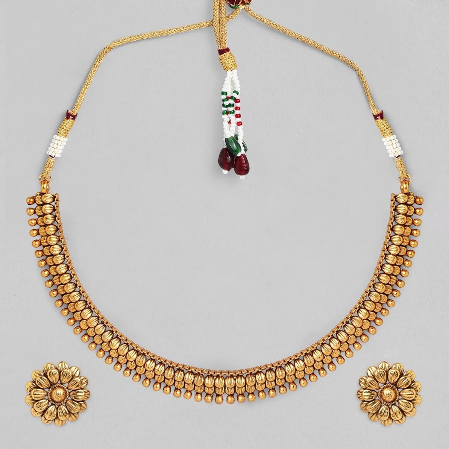 Traditional South Indian Gold Plated Choker Set